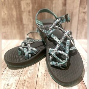 Chaco ZX/2 Classic Sandals in Marina Mint - Womens Size 8 Double Strap Toe Loop